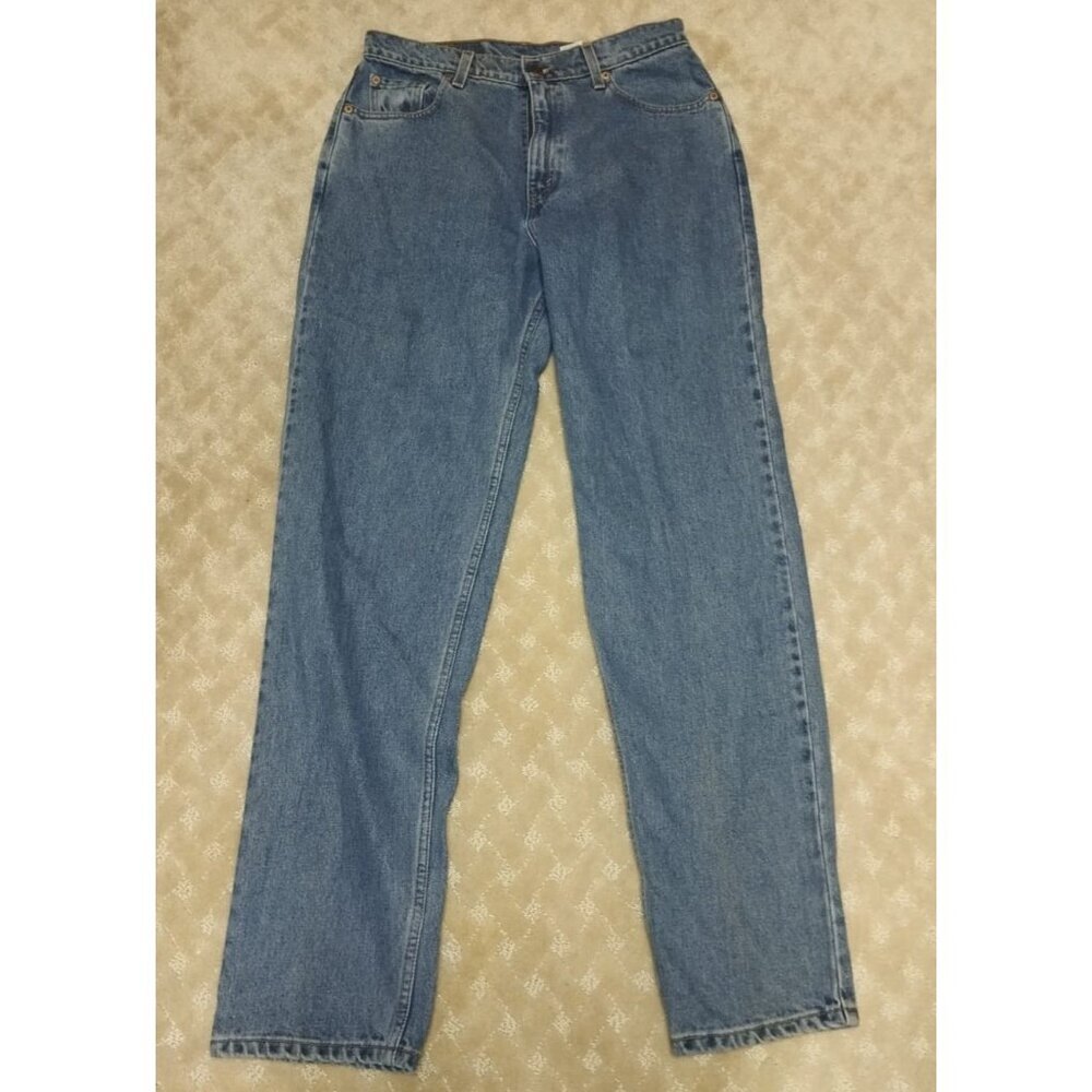 Vintage 90s Levi's 560 Jeans Women 12 Long Loose Fit Tapered Mom Blue Denim NWT